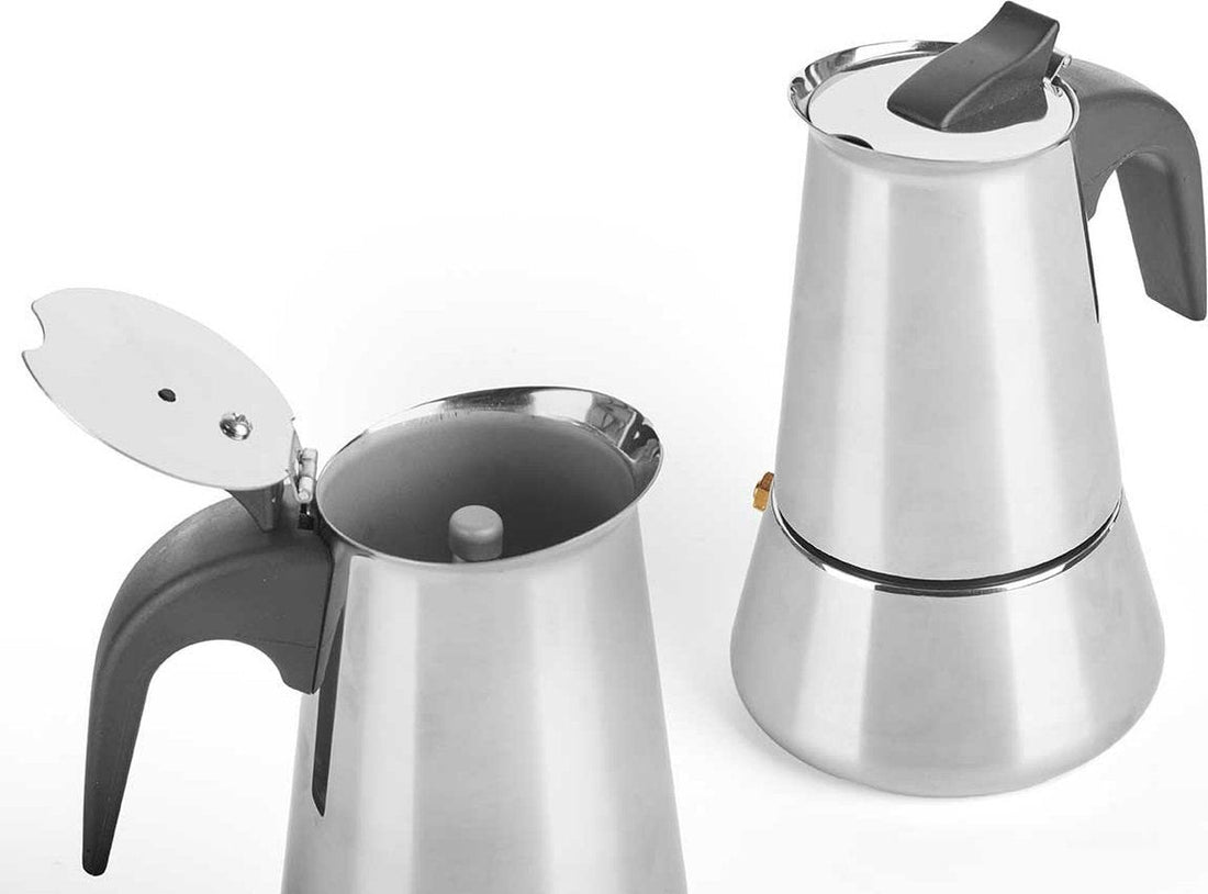 Kinvara percolator zilver – Italiaans koffiezetapparaat voor 4 kopjes – foto 2