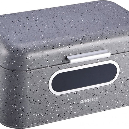 Kinghoff 1080 - boîte à pain - Gris - acier inoxydable - 30x19,5x15,8 cm