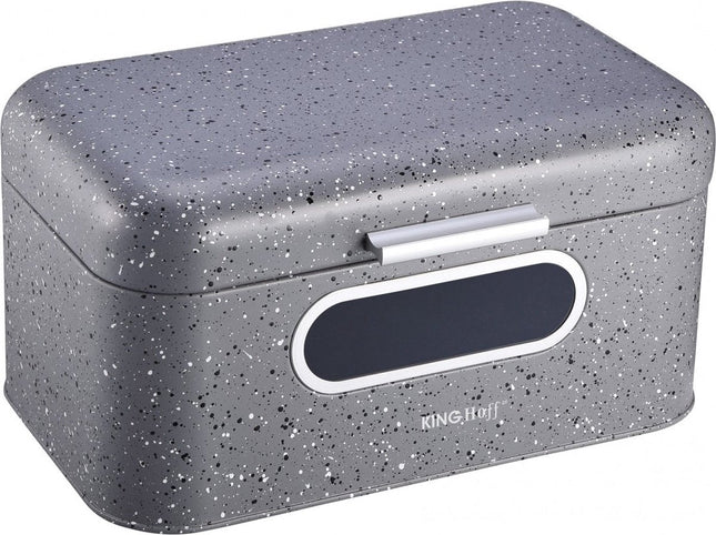 Kinghoff 1080 - boîte à pain - Gris - acier inoxydable - 30x19,5x15,8 cm