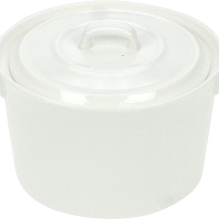 Cosy & Trendy Clio White Potje Met Deksel - Rond - 20 cl - Ø 10 cm x 6 cm