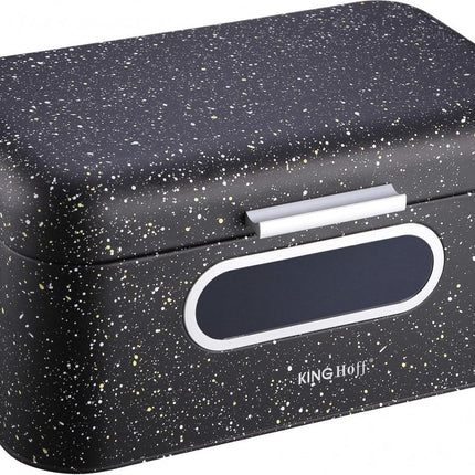 Kinghoff 1078 - Boîte à pain - noir - 30 x 19.5 x 15.8 cm