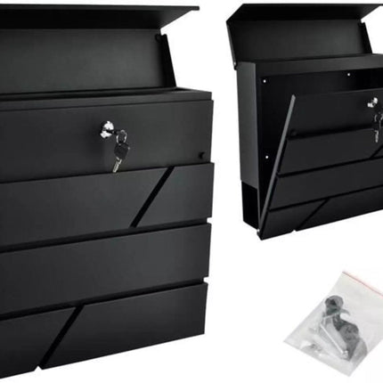 Boîte aux lettres Malatec – boîte aux lettres avec porte-journaux – boîte aux lettres murale - anthracite