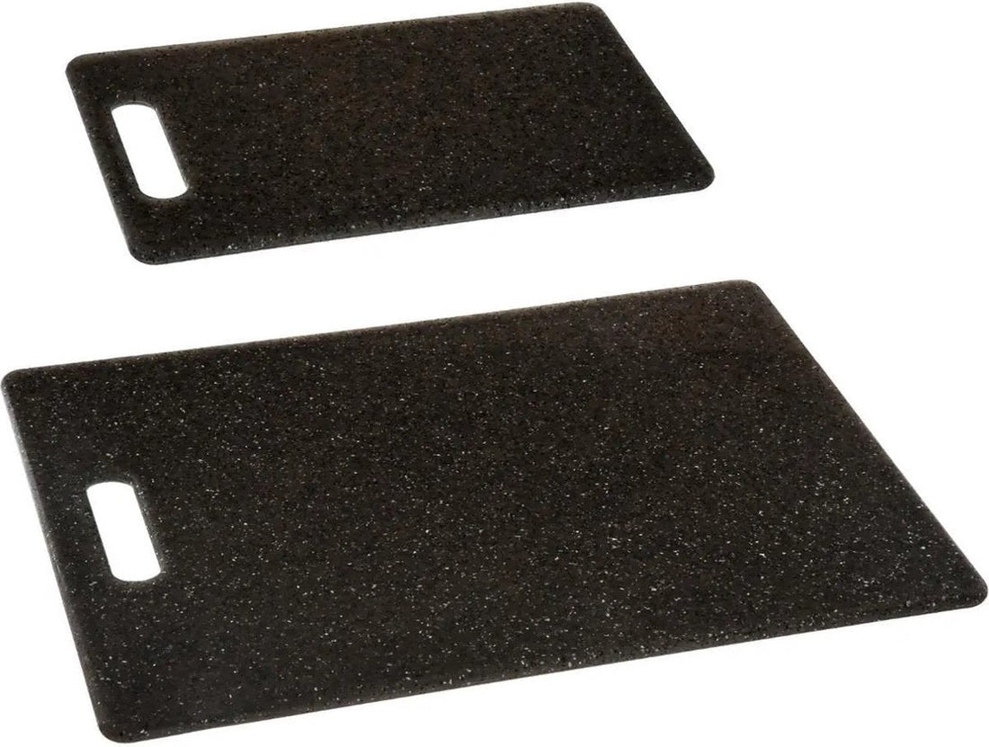 Zwarte snijplanken van kunststof – set van 2 stuks, 25/36 cm