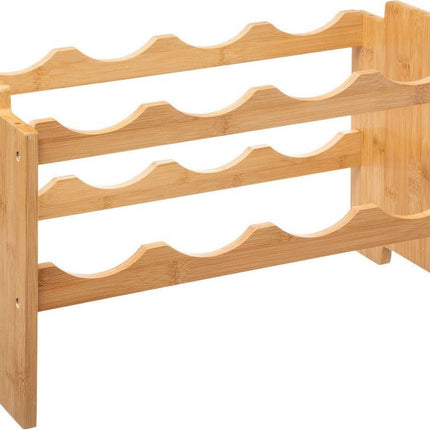 Range-bouteilles/casier à vin empilable en bambou pour 8 bouteilles 46 x 24,5 x 29,5 cm - Porte-bouteilles de vin