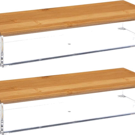 Lot de 2 boîtes/supports à bijoux/maquillage 25,5 x 5 cm en plastique - Boîte à vernis à ongles - Boîte à bijoux - Boîte à maquillage - Organisateur