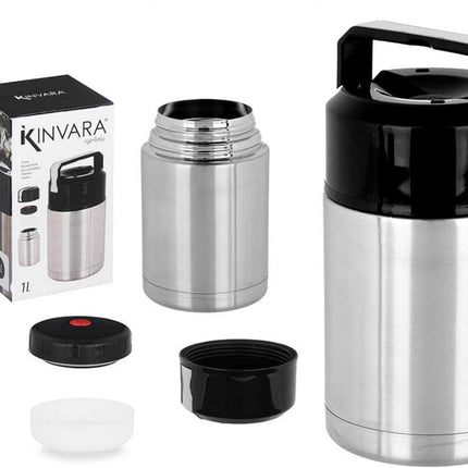 Kinvara - Boîte à lunch isotherme 1L – Contenant alimentaire isolé sous vide – Tasse à soupe et à nourriture en acier inoxydable – Tasse thermique étanche