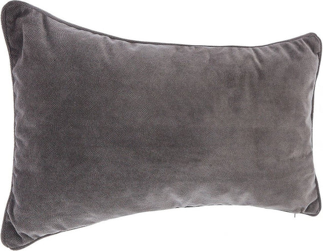 Atmosphera Coussin/soutien lombaire Sophia - 30 x 50 cm - Gris foncé - polyester - avec fermeture éclair