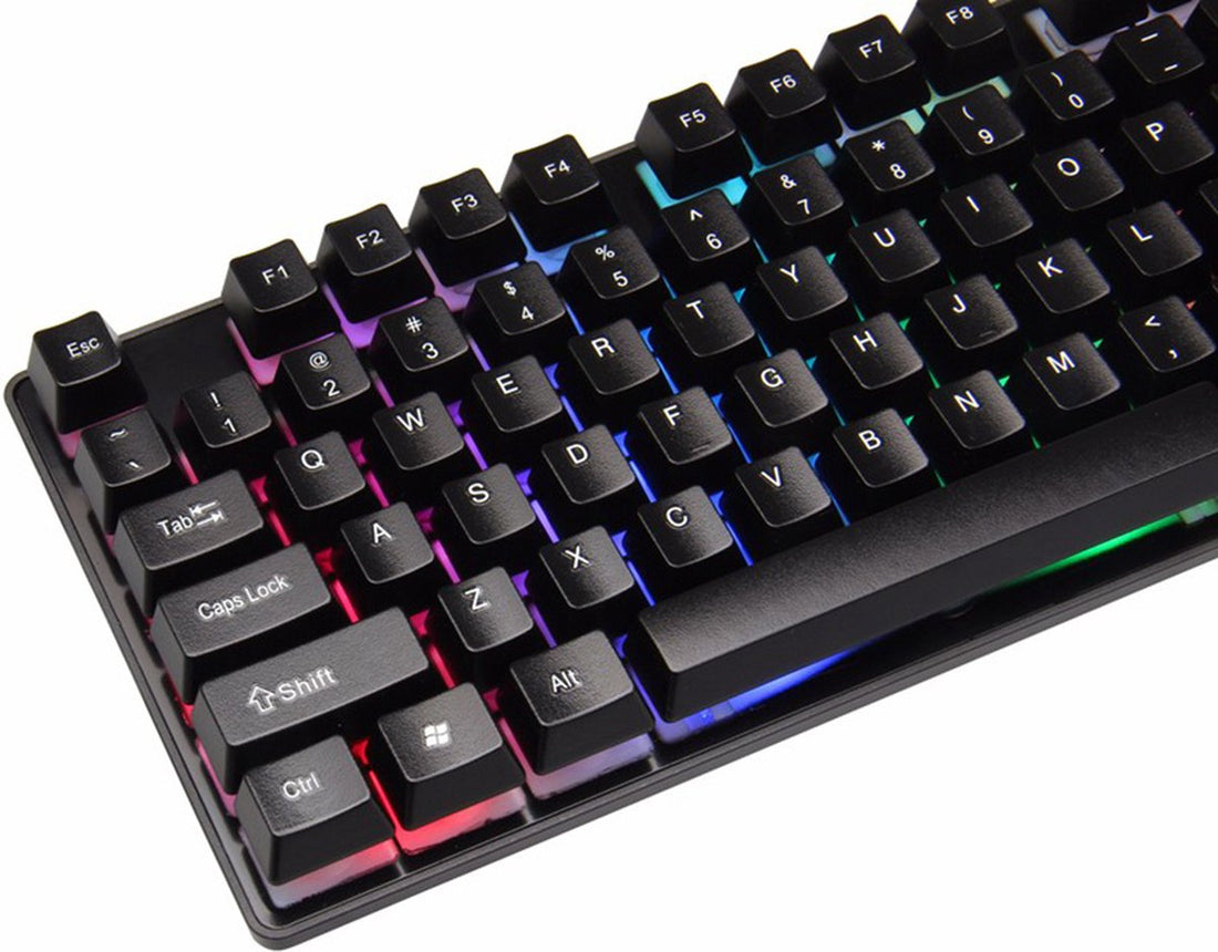 Gaming Keyboard - Spill-resistant - RGB LED Lighting - QWERTY - Plug & Play - Anti-Ghosting Function - Lifespan: 15 million clicks