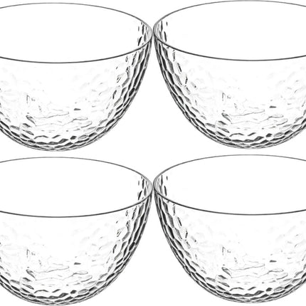 Secret de Gourmet - 4x - Bols/Coupelles - plastique - transparent - 14 x 8 cm