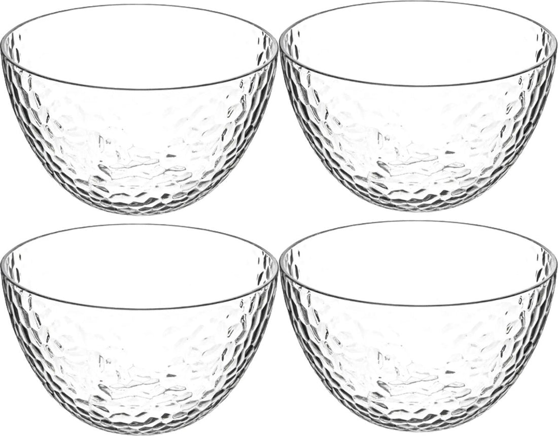 Secret de Gourmet kunststof kommetjes – 4 transparante schaaltjes, Ø 14 cm