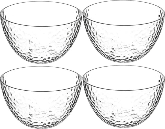 Secret de Gourmet - 4x - Bols/Coupelles - plastique - transparent - 14 x 8 cm