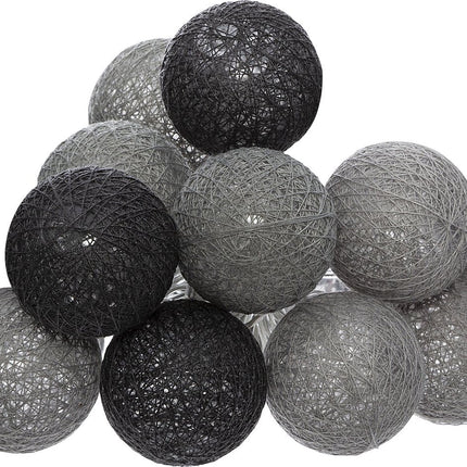 Guirlande lumineuse Atmosphera - 10 boules lumineuses - mélange multicolore - 165 cm - piles