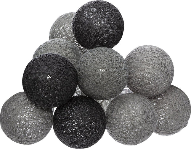 Guirlande lumineuse Atmosphera - 10 boules lumineuses - mélange multicolore - 165 cm - piles