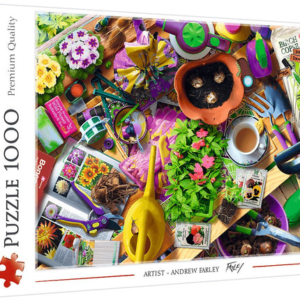 Puzzle Trefl - Nettoyage du jardin - 1000 pièces - Carton FSC.