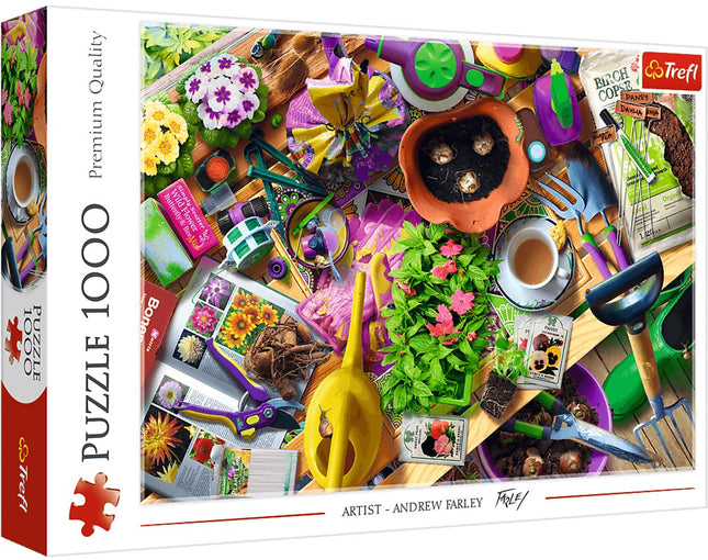 Puzzle Trefl - Nettoyage du jardin - 1000 pièces - Carton FSC.