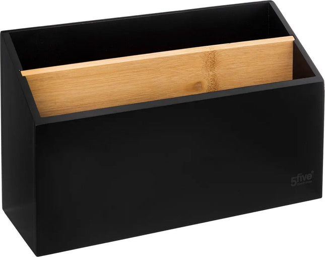 5Five porte-revues/range-revues noir - 25 x 9 x 16 cm - bois