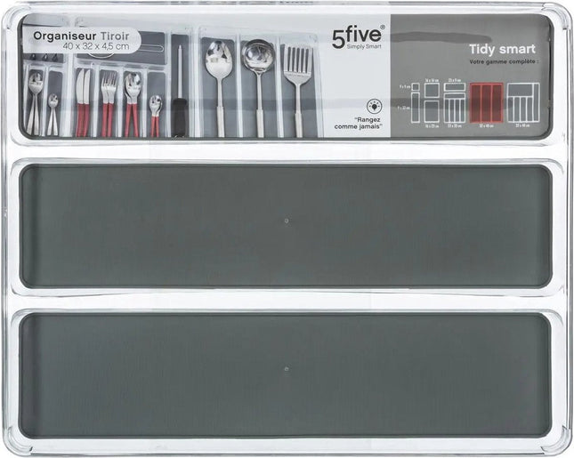 5Five Range-couverts antidérapant 3 compartiments