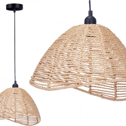 Suspension Cônes - Rotin - Naturel - 30x34x20cm - GiftDecor