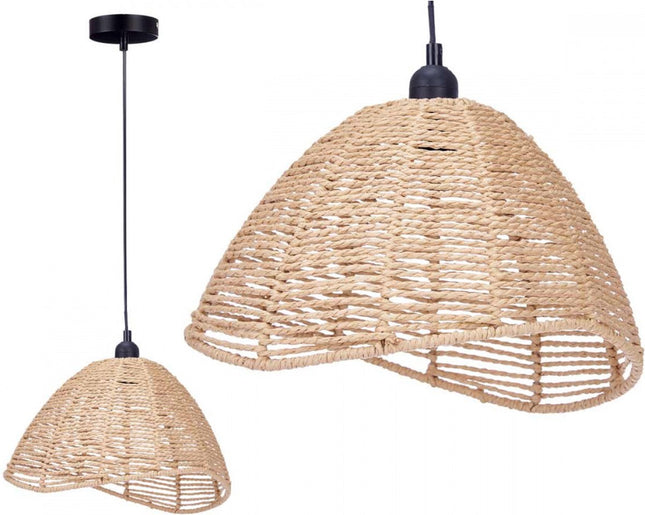 Suspension Cônes - Rotin - Naturel - 30x34x20cm - GiftDecor