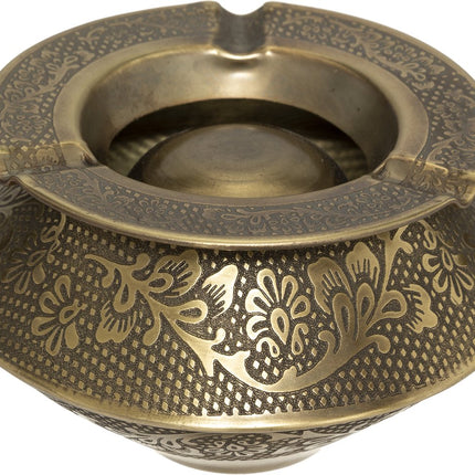 Atmosphera - cendrier - Ø 12 cm - Couleur or - Fer