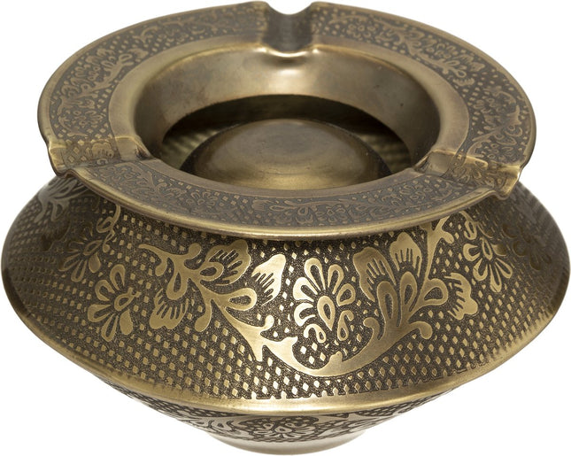 Atmosphera - cendrier - Ø 12 cm - Couleur or - Fer
