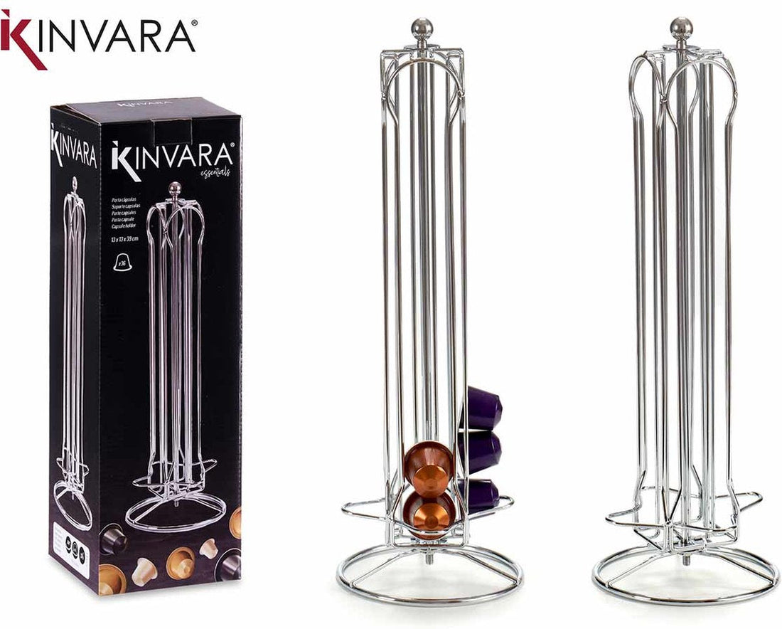 Kinvara Rotating Coffee Capsule Holder - Nespresso - 360° Swivel - Cup Holder - 36 Capsules