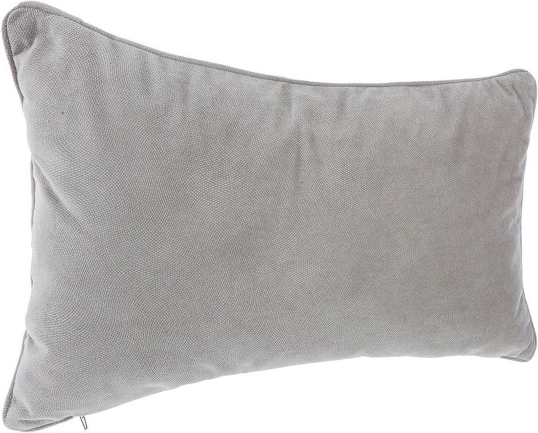 Atmosphera Bank / sierkussens huiskamer Sophia - 30 x 50 cm - Zilvergrijs - polyester - met rits