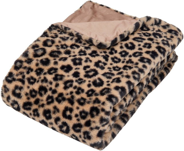 Atmosphera Plaid super doux - 120x160cm - Imprimé léopard