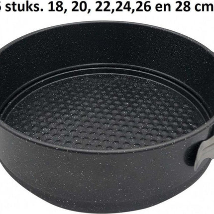 Kinghoff 154647 - Lot de 6 moules à charnière de 18, 20, 22, 24, 26 et 28 cm