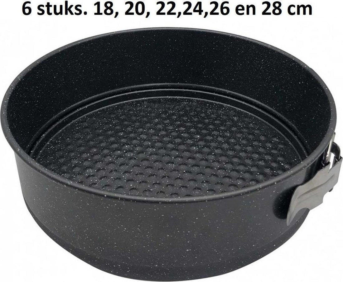 Kinghoff 154647 - Springvormenset 18 - 20 - 22 - 24 - 26 en 28 cm - 6 stuks