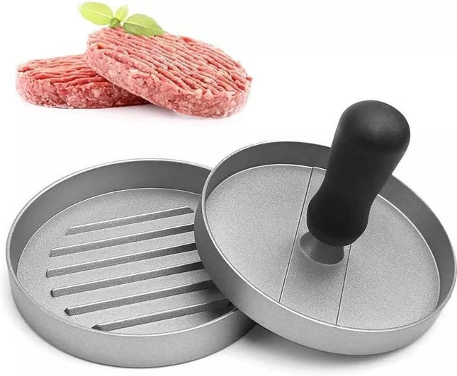 myHousehold - Presse à hamburger professionnelle - Acier inoxydable - Revêtement antiadhésif - Appareil à hamburgers - Presse à hamburger