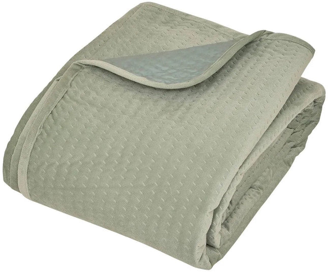 Beddensprei Lilou 240 x 260 cm – celadon groen, met 2 kussenslopen – foto 2