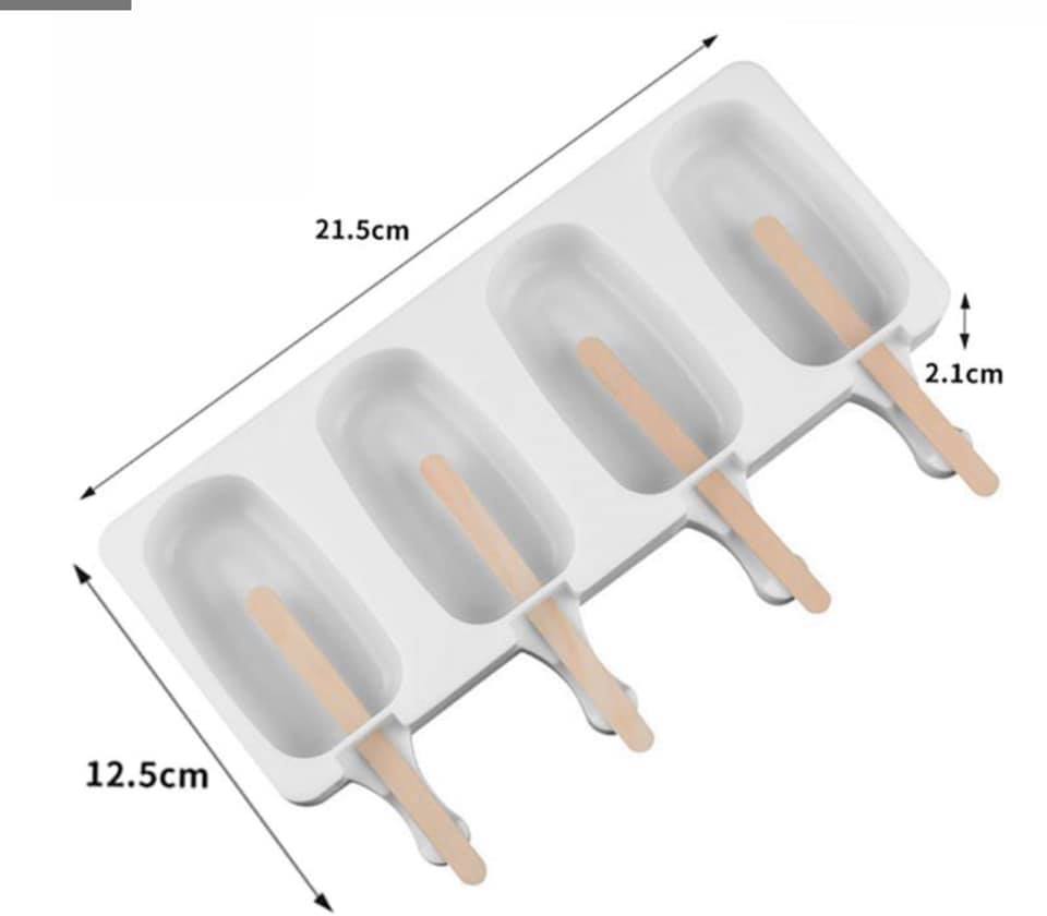 Silikon Magnum Backform Schokoladenform inklusive 50 Stäbchen