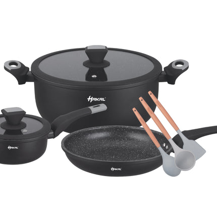 Batterie de cuisine 13 pièces induction - Revêtement antiadhésif spécial - Poignées froides ergonomiques