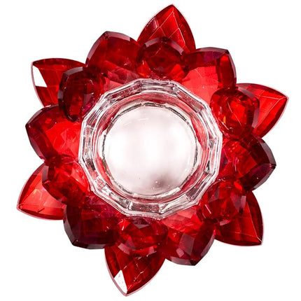 Lotus kaarshouder kristal rood