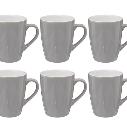 Holland Design Tasses/mugs à café avec anse - gris pierre - 380 ml