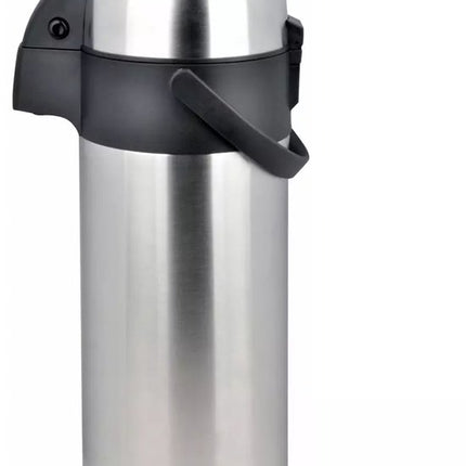 Thermos de table Kinghoff avec pompe - Thermos en acier inoxydable 3,0 Litres (KH1467) - Maintient les boissons chaudes ou froides pendant des heures - Commande à bouton pratique