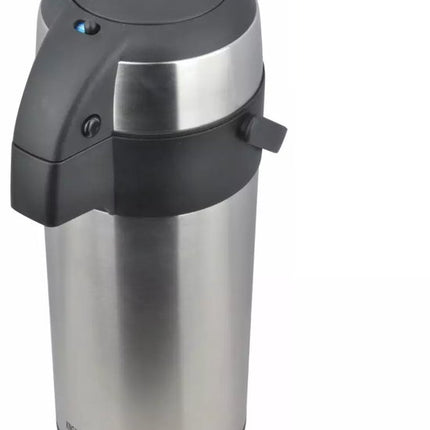 Thermos de table Kinghoff avec pompe - Thermos en acier inoxydable 3,0 Litres (KH1467) - Maintient les boissons chaudes ou froides pendant des heures - Commande à bouton pratique