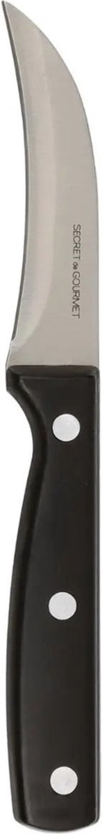 Secret de Gourmet Essential - Fruitmes - 1x stuks - RVS - zwart - 17 cm - keuken messen