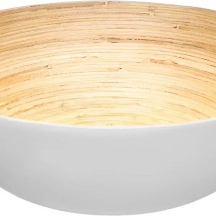 Saladier/plat de service - bambou - D30/H10 cm