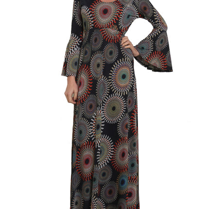 Robe longue manches longues noire