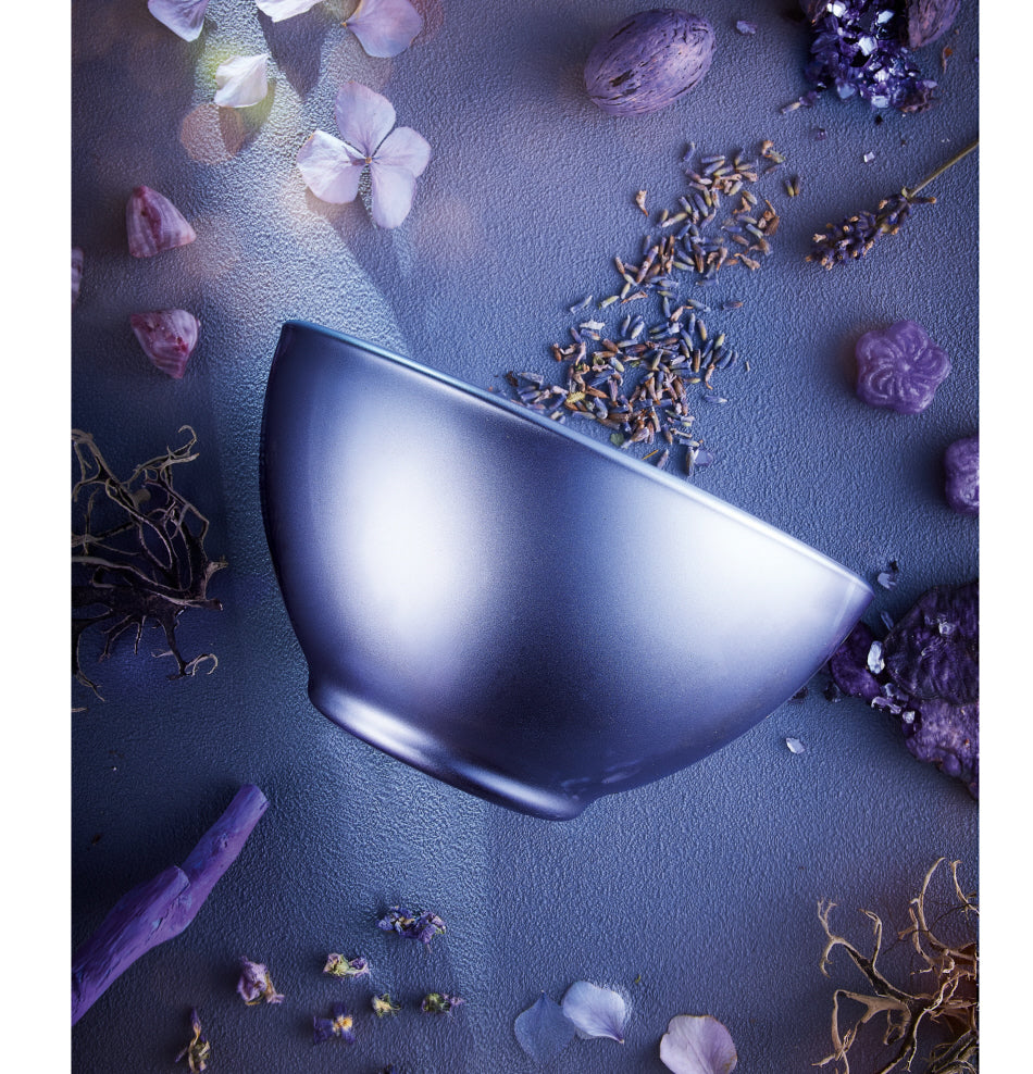 Soepkom FLASHY lavendel, 50 cl – glazen kom van 13,2 cm – foto 4