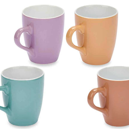 Lot de 4 tasses en céramique colorées - 360 ml