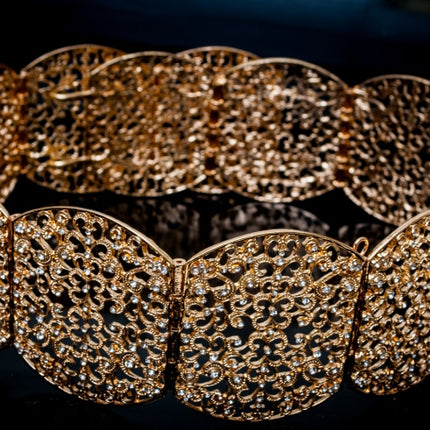 Ceinture ovale dorée