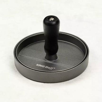 Kinghoff Presse à Hamburger - Aluminium - Ø12 cm - Antiadhésive et à Motif Cannelé - Modèle KH1740