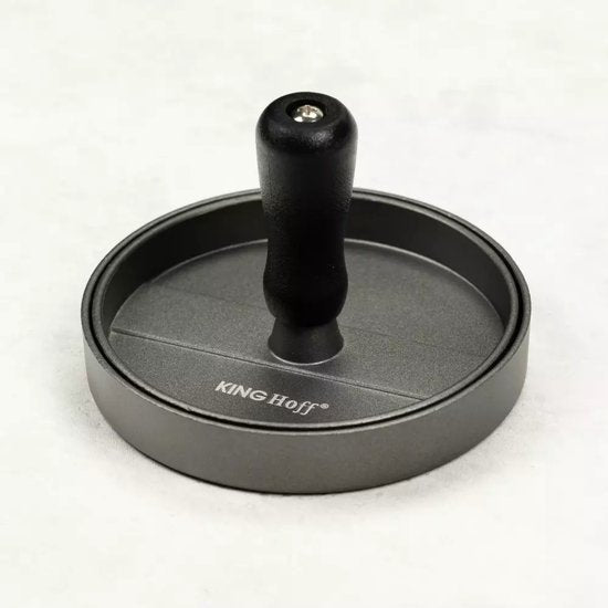 Kinghoff Burger Press - Aluminum - Ø12 cm - With Non-Stick Coating and Ribbed Pattern - Model KH1740