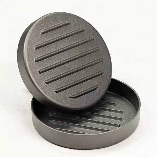 Kinghoff Presse à Hamburger - Aluminium - Ø12 cm - Antiadhésive et à Motif Cannelé - Modèle KH1740