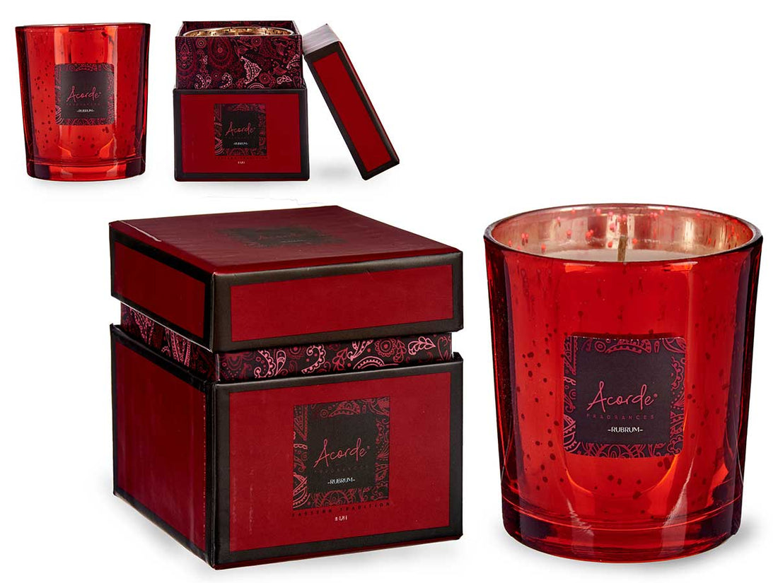 Scented Candle Rubrum Red Fruit Red (9 x 10 x 9 cm)
