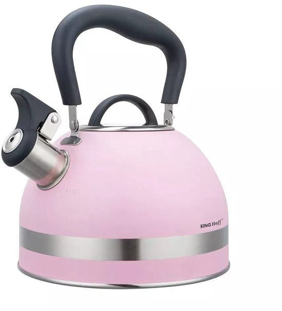 Kinghoff KH1856 Fluitketel - RVS - 1,8 Liter - Geschikt voor Alle Warmtebronnen (Incl. inductie) - Opvouwbaar Handvat
