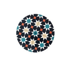 Keramische mozaïek onderzetter – rond Ø 20 cm, zwart, bruin of multicolor – foto 6